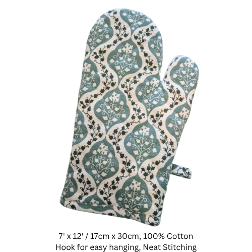 Sage Royale Oven Mitts – 100% Cotton Heat Resistant Kitchen Gloves